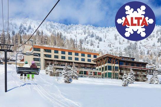 Alta Ski Resort and ski lift.