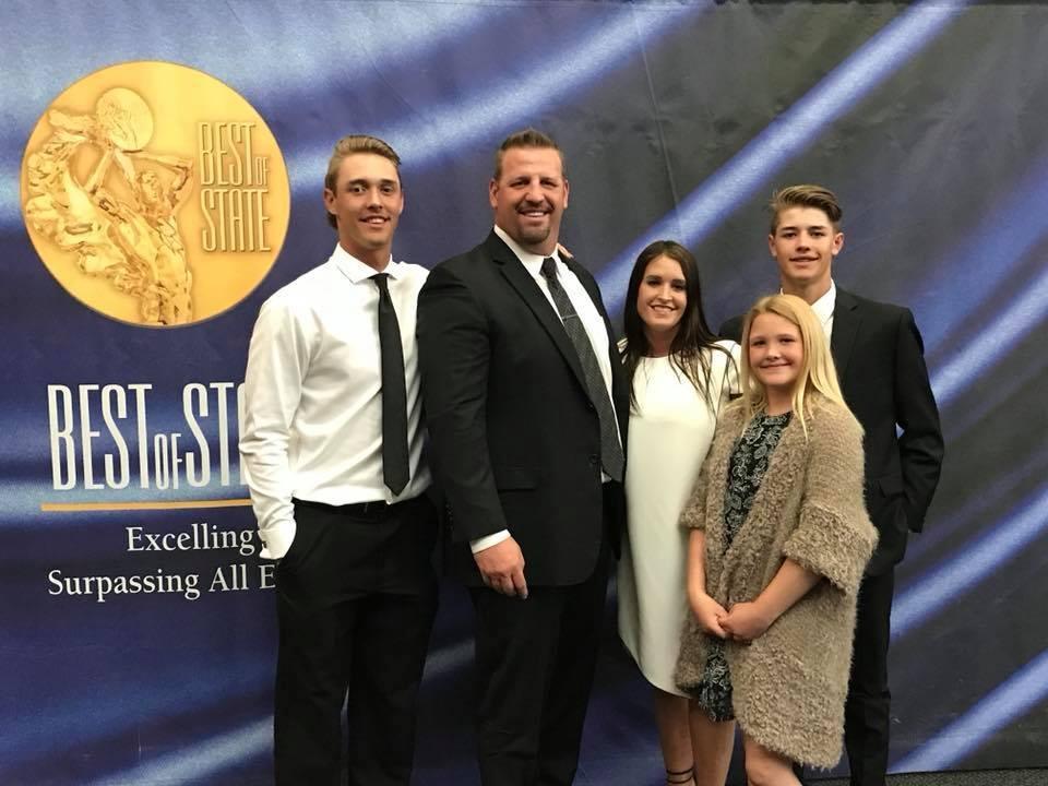 Winget family representing Utah's Best Vacation Rentals at Best of State Awards.