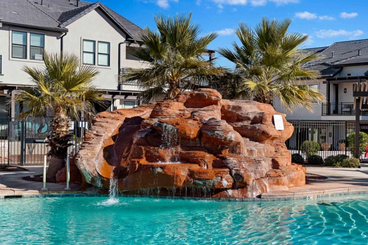 Waterslide at community pool