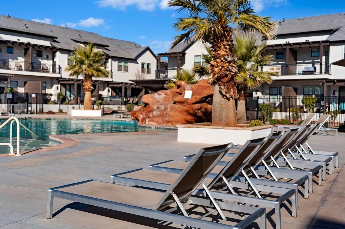 Poolside lounging