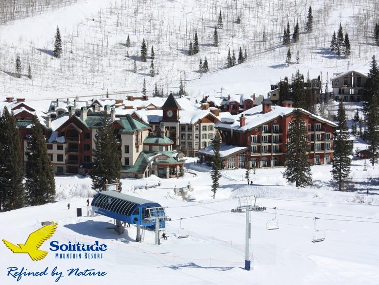 Aerial view of Solitude Ski Resort.